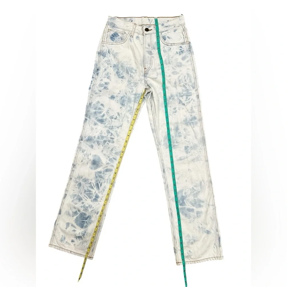 Re/Done Jeans 90s High Rise Loose Light Blue White Tie-Dye Size 25 NWT $279 MSRP - Picture 5 of 13